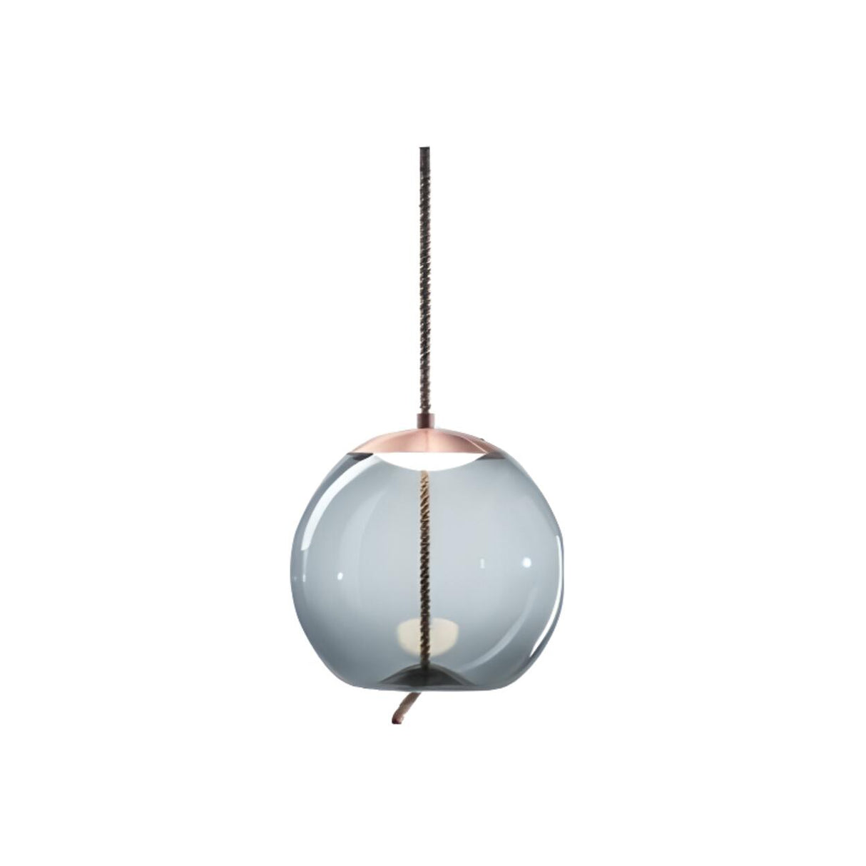 Modern Amber Glass Cylinder Geometric Pendant Light Set Image - 3