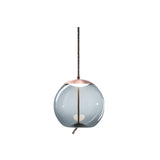 Modern Amber Glass Cylinder Geometric Pendant Light Set Image - 3