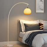 Modern Amber Glass Marble Arched Amber Glass Floor Lamp Image - 1