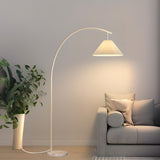 Modern Amber Glass Marble Arched Amber Glass Floor Lamp Image - 2