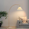 Modern Amber Glass Marble Arched Amber Glass Floor Lamp Image - 5