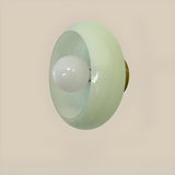 Modern Amber Glass Shade Globe Wall Sconce Light Image - 10