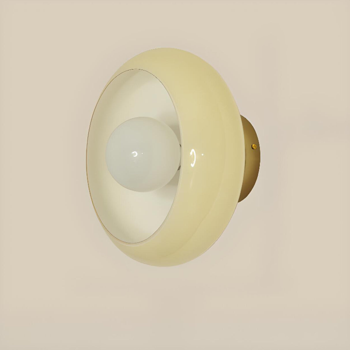 Modern Amber Glass Shade Globe Wall Sconce Light Image - 11