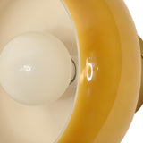 Modern Amber Glass Shade Globe Wall Sconce Light Image - 12