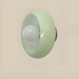 Modern Amber Glass Shade Globe Wall Sconce Light Image - 9