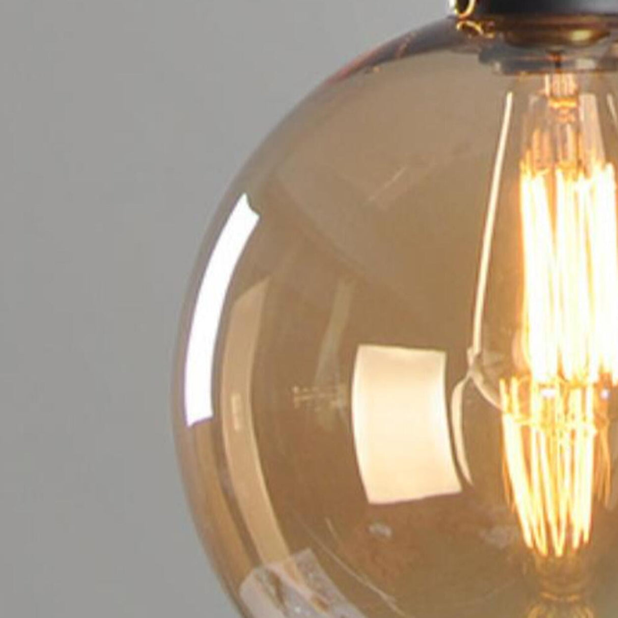 Modern Amber Glass Vintage Cone Pendant Light Image - 13