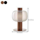 Modern Amber Perforated Glass Globe Shade Table Lamp #size