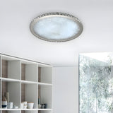 Modern Amber Round Crystal LED Flush Mount Ceiling Lamp Image - 7