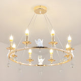 Modern Angel Alloy Candelabra Pendant Ring Chandelier Image - 10