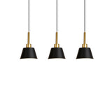 Modern Angular Black and White Cone Pendant Light Image - 5