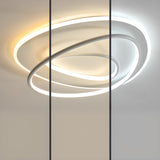 Modern Angular White LED Flush Mount Light 3-Light Image - 11