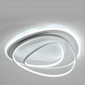 Modern Angular White LED Flush Mount Light 3-Light Image - 2