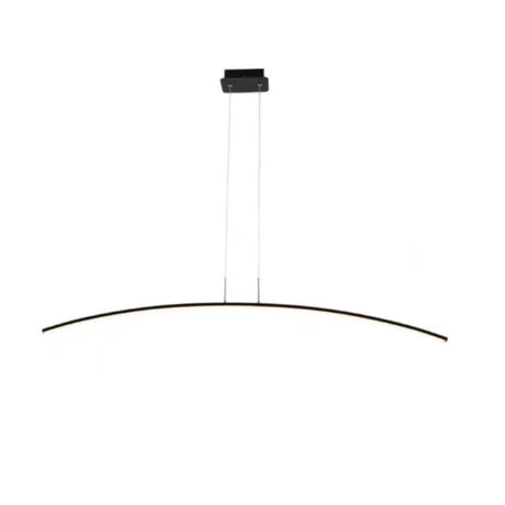 Modern Arc Black LED Kitchen Island Pendant Light Image - 2