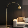 Modern Arced Metal Dome Spherical Floor Lamp Image - 3