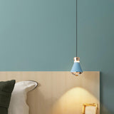 Modern Art Deco Cone Colorful Acrylic Bedroom Pendant Light Image - 22