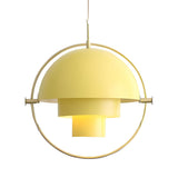 Modern Art Deco Geometric Spherical Gold Pendant Light Set Image - 25