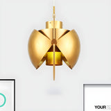 Modern Art Deco Geometric Spherical Gold Pendant Light Set Image - 3