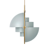 Modern Art Deco Geometric Spherical Gold Pendant Light Set Image - 31