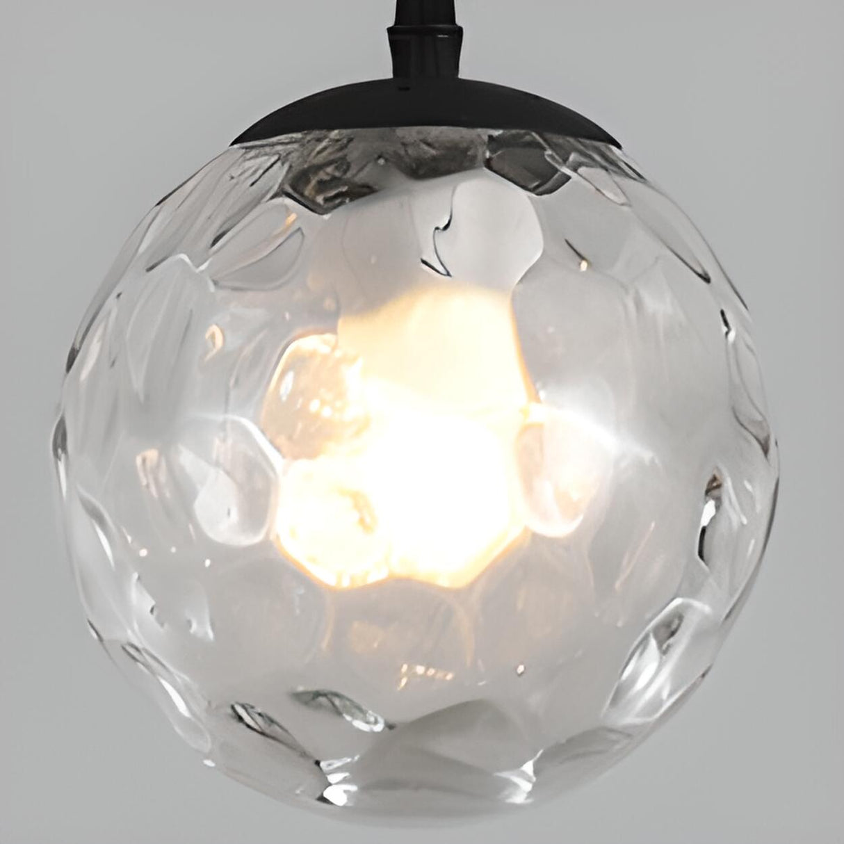 Modern Art Deco Opalescent Glass Globe Pendant Light Image - 20