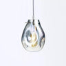 Modern Art Deco Teardrop Blue Azure Glass Pendant Light Image - 9