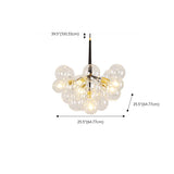 Modern Artistic Bubble Clear Glass Chandelier Image - 13