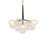 Modern Artistic Bubble Clear Glass Chandelier Image - 2