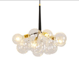 Modern Artistic Bubble Clear Glass Chandelier Image - 3