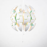 Modern Artistic Dining Room Green Sphere Pendant Light Image - 7