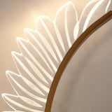 Modern Artistic Gold Leaf LED Wall Sconce Image - 12