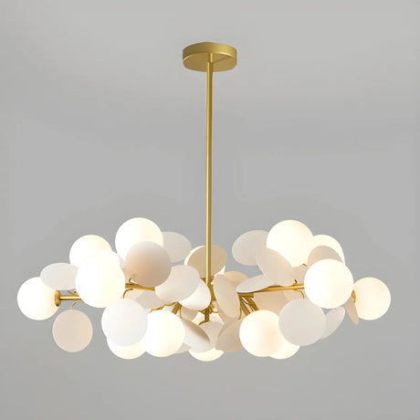 Modern Artistic Sphere Living Room Gold Chandelier Image - 1