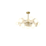 Modern Artistic Sphere Living Room Gold Chandelier Image - 7