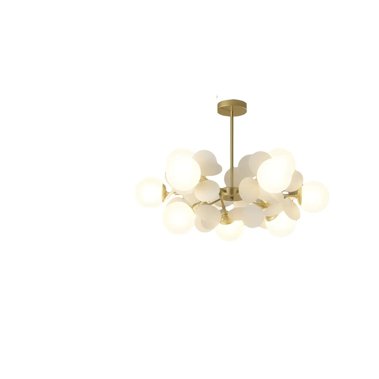 Modern Artistic Sphere Living Room Gold Chandelier Image - 9