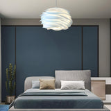 Modern Artistic Spiral Layered Petal Pendant Light Image - 10