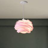 Modern Artistic Spiral Layered Petal Pendant Light Image - 16