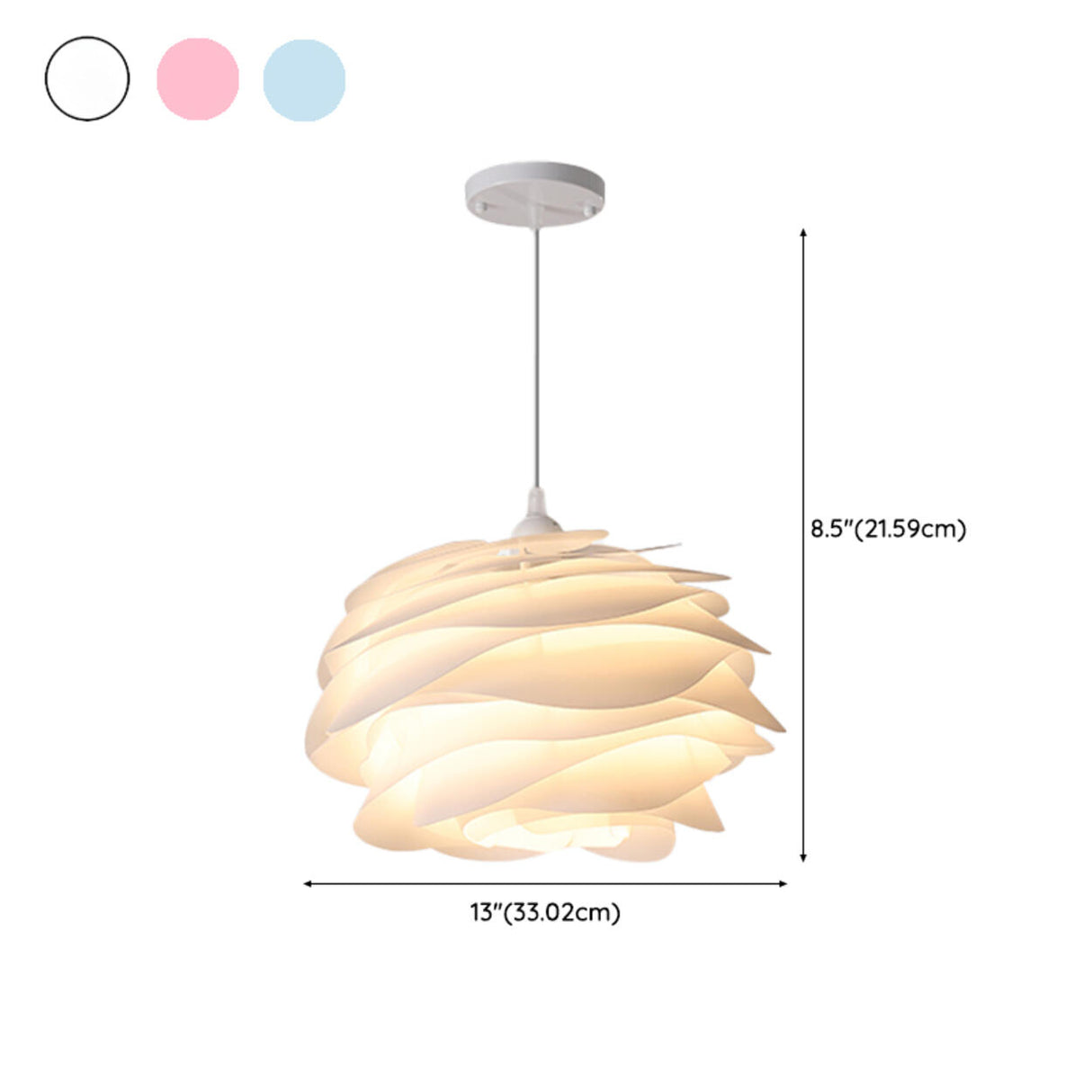 Modern Artistic Spiral Layered Petal Pendant Light 