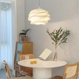 Modern Artistic Spiral Layered Petal Pendant Light Image - 4