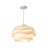 Modern Artistic Spiral Layered Petal Pendant Light Image - 5