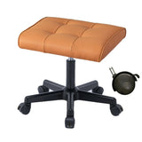 Modern Backless Rectangular Synthetic Office Stool Orange Image - 21