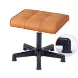 Modern Backless Rectangular Synthetic Office Stool Orange Image - 9