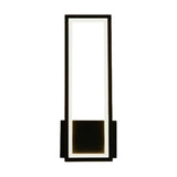 Modern Backlit Black Rectangular Bedroom Wall Sconce Image - 5