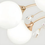 Modern Ball-Shade Chandelier Fan with Multi-Light Image - 13