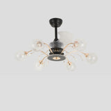 Modern Ball-Shade Chandelier Fan with Multi-Light Image - 2