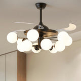 Modern Ball Shades Sputnik Chandelier Fan with Lights Image - 1