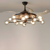 Modern Ball Shades Sputnik Chandelier Fan with Lights Image - 12