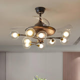 Modern Ball Shades Sputnik Chandelier Fan with Lights Image - 17