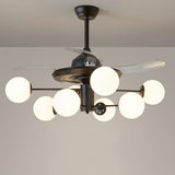 Modern Ball Shades Sputnik Chandelier Fan with Lights Image - 3