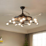 Modern Ball Shades Sputnik Chandelier Fan with Lights Image - 6