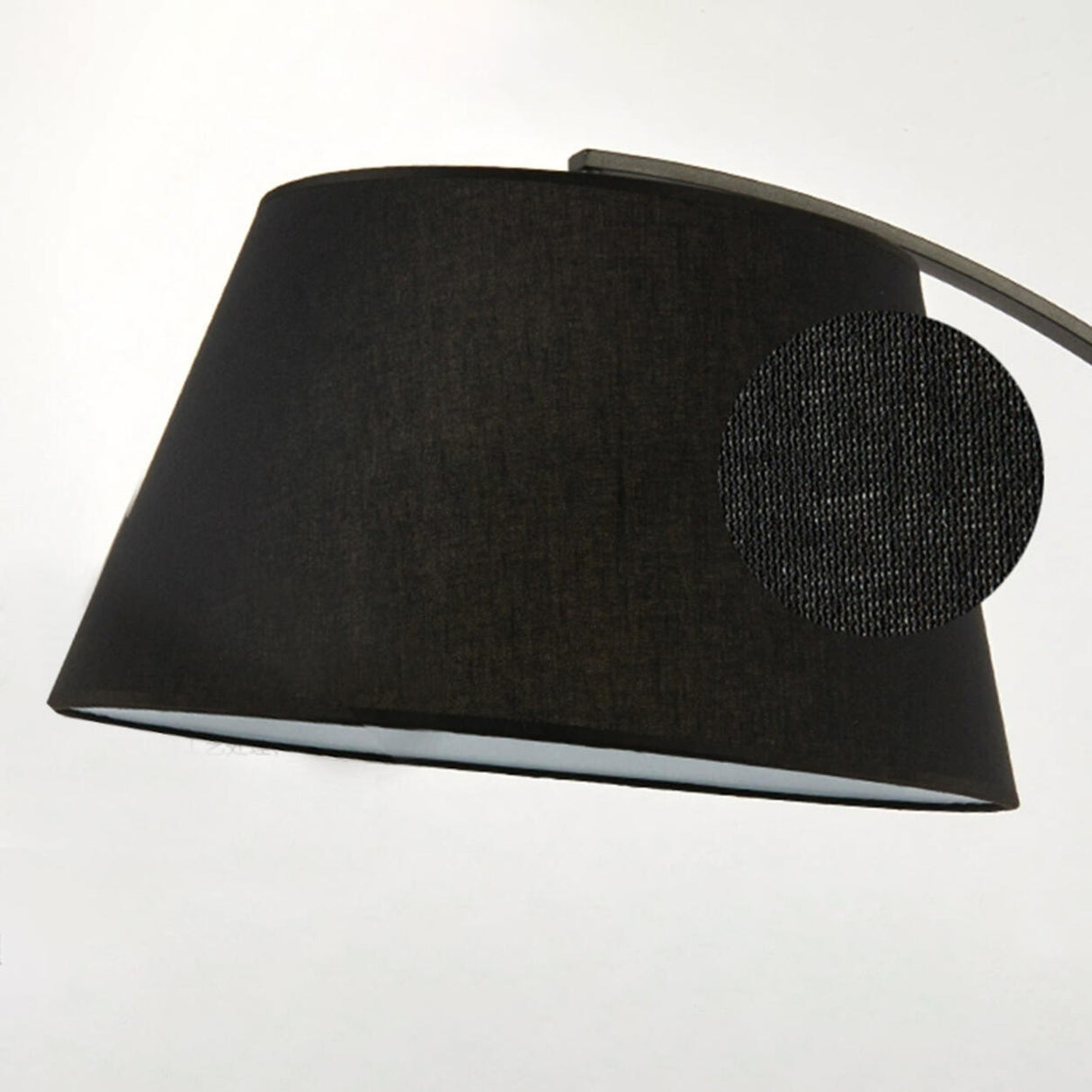 Modern Barrel Black Metal Arced LED Floor Light Image - 6