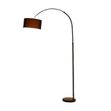 Modern Barrel Metal Arced Adjustable Floor Lamp Image - 5