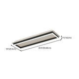 Modern Bathroom Black Rectangular Flush Mount Light Image - 10